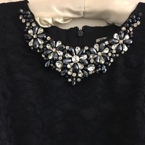 Eliza J navy lace dress